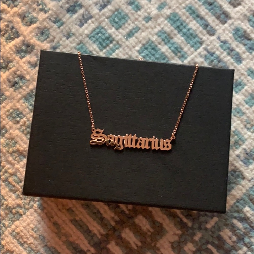 Sagittarius Necklace Dipped In RoseGold...